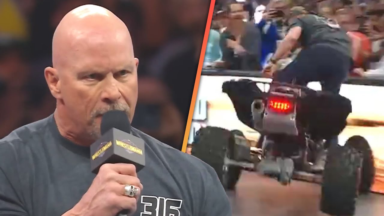 Stone Cold Steve Austin CRASHES ATV Into Fans at WrestleMania