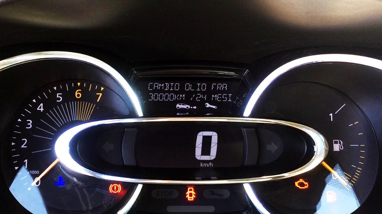 Renault Clio 4 reset service reminder oil inspection