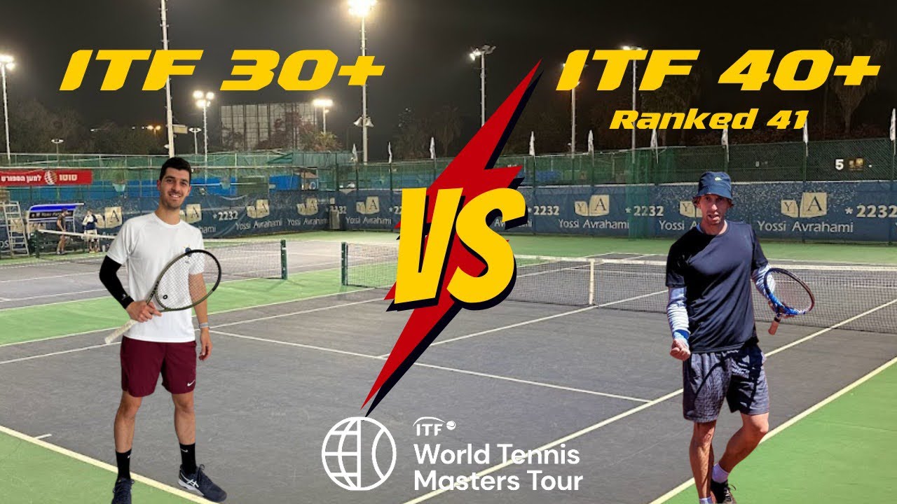ITF Masters 30+ Player vs Top 40 ITF Masters 40+ Player - Tennis Match