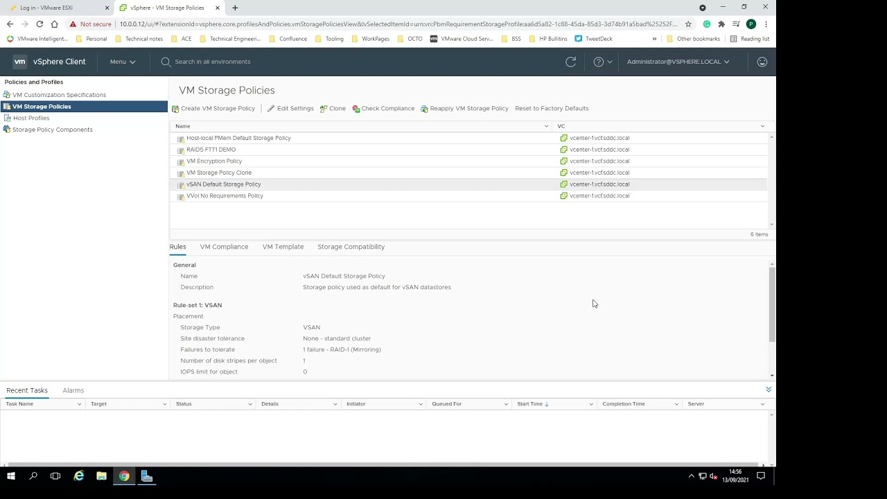 vSAN Storage Policy - How to create and add VMs