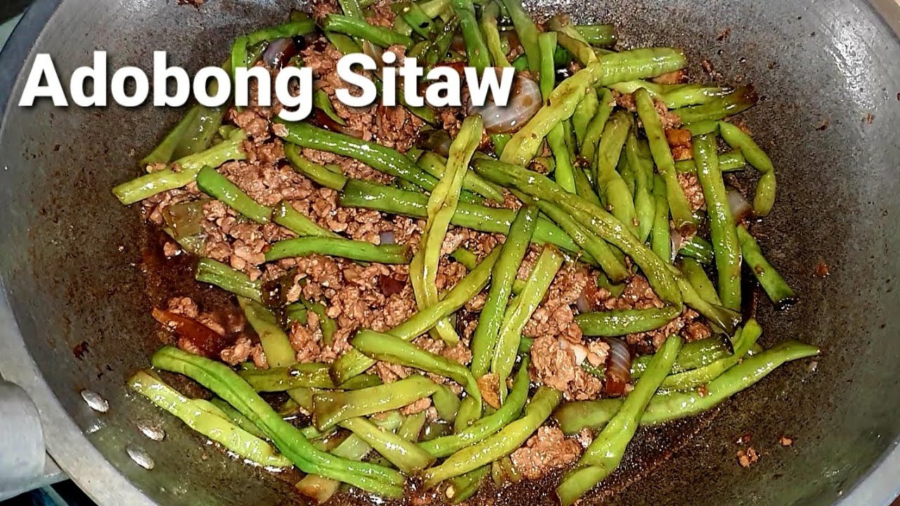 Adobong Sitaw with Pork giniling