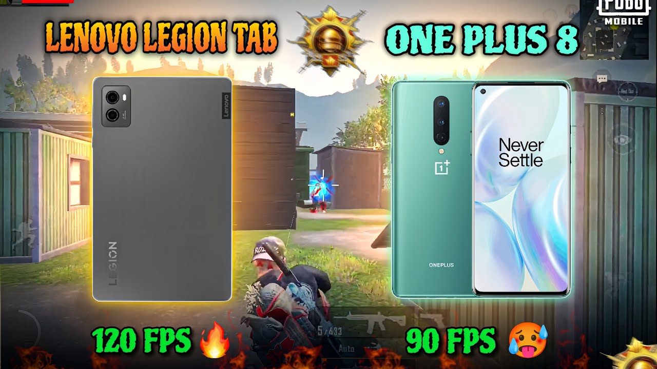 LENOVO LEGION TAB 120 FPS 🔥 ONE PLUS 8 90 FPS 🥵 PUBG MOBILE GAMEPLAY 🔱
