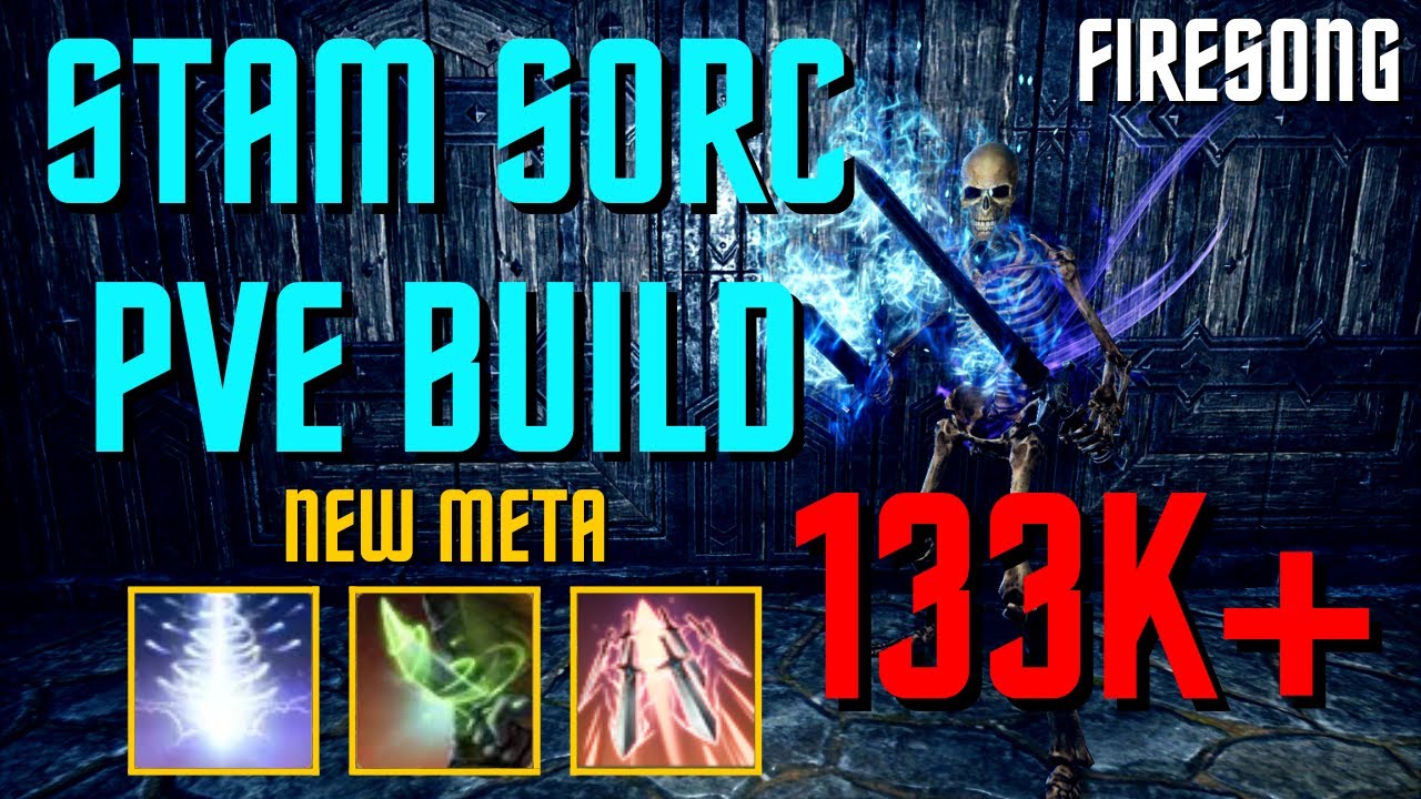 ESO - Stamina Sorcerer PVE Build (133k+) - Firesong