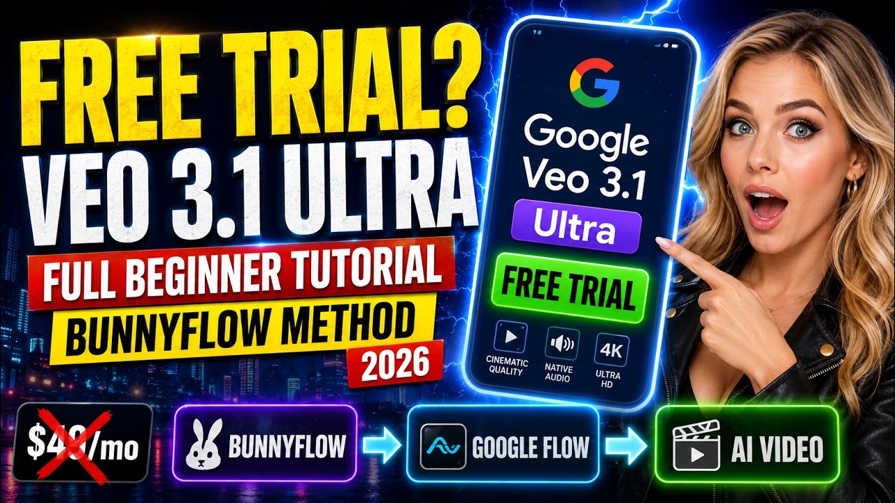 Google Veo 3.1 Ultra Free Trial: BunnyFlow Step-by-Step Tutorial 2026
