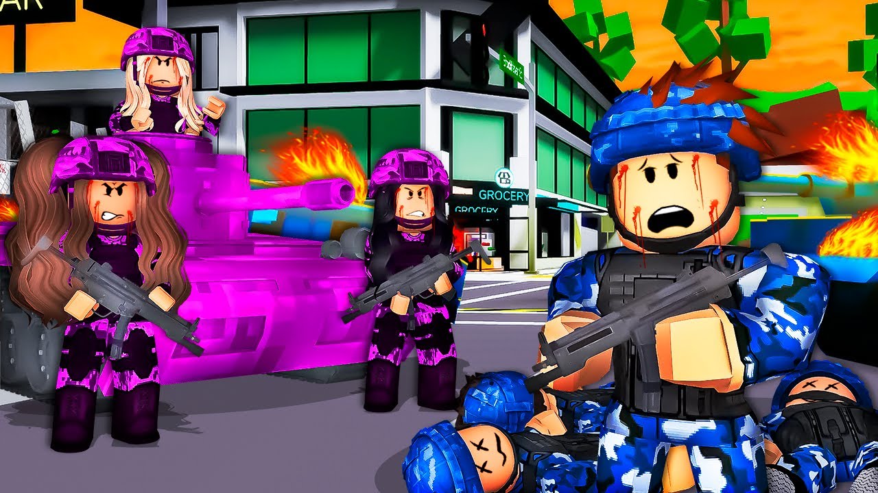 The BOYS Vs GIRLS WAR Has STARTED.. (Roblox Movie)