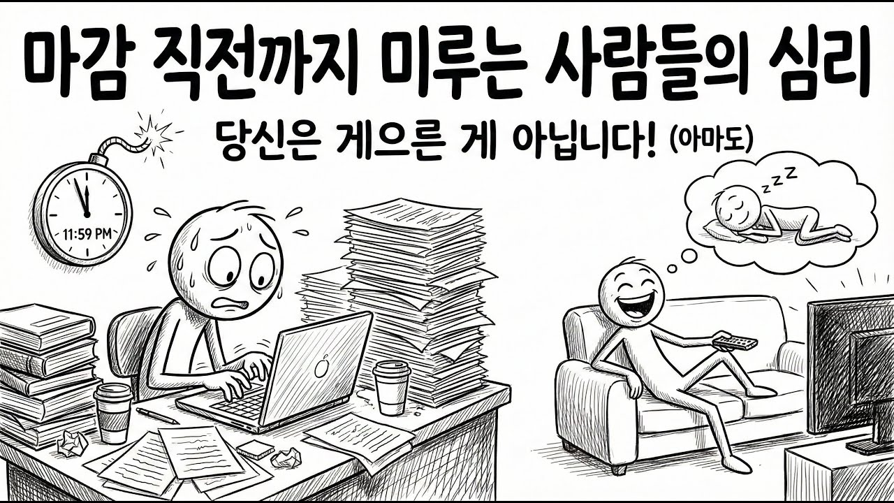 [본능과 심리] 마감 직전까지 일을 미루다가 마지막에 몰아서 하는 사람들의 심리