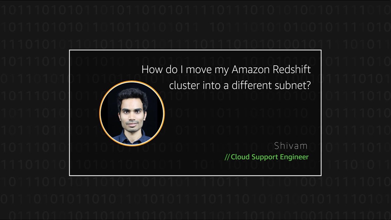 How do I move my Amazon Redshift cluster into a different subnet?
