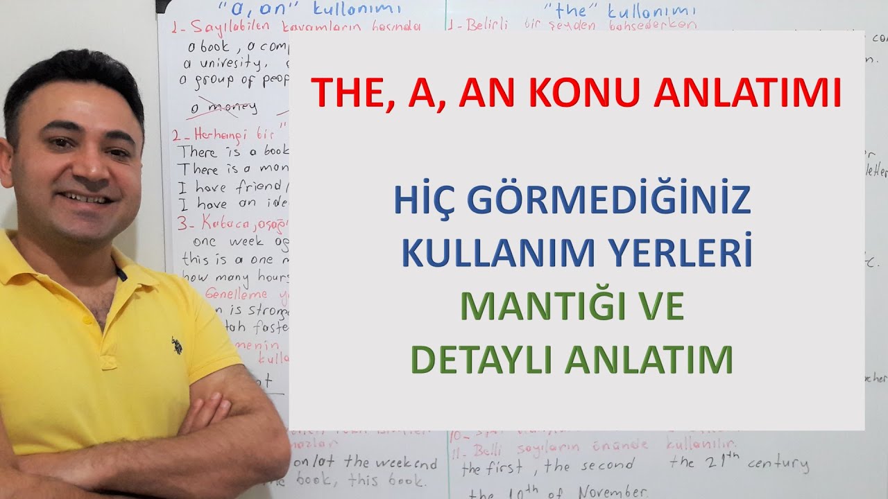 THE, A, AN KONU ANLATIMI. THE KONU ANLATIMI. THE, A, AN ULLANIMI. SIFIRDAN İNGİLİZCE. DERS 1