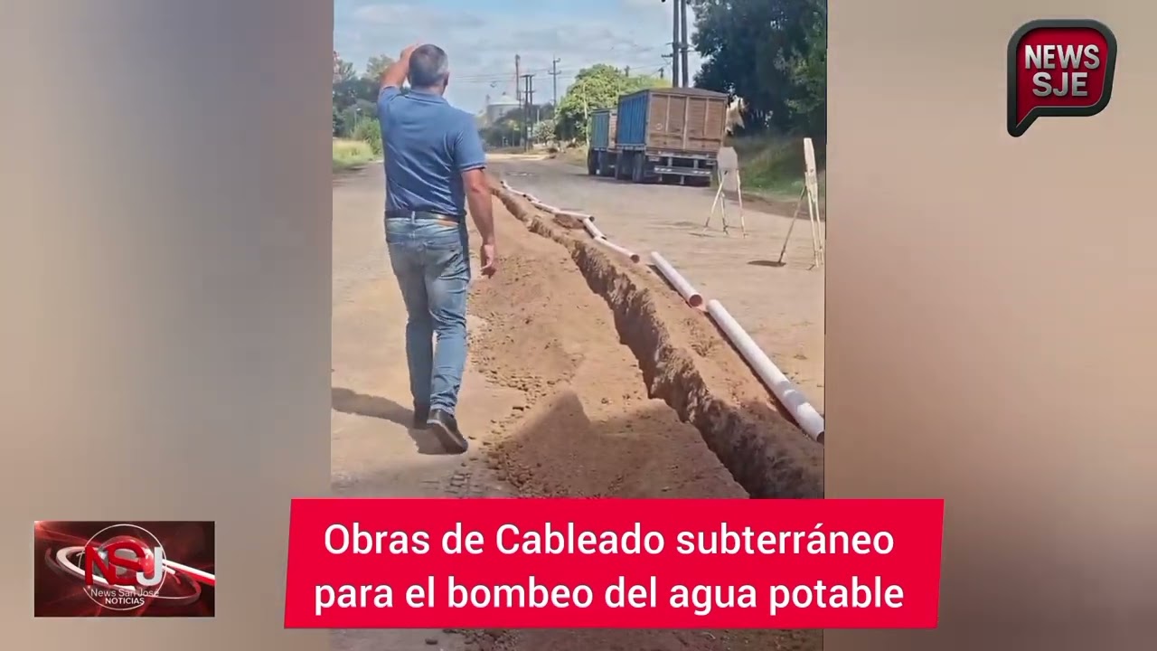 NEWS SJE NOTICIAS: Obras de cableado agua potable 
