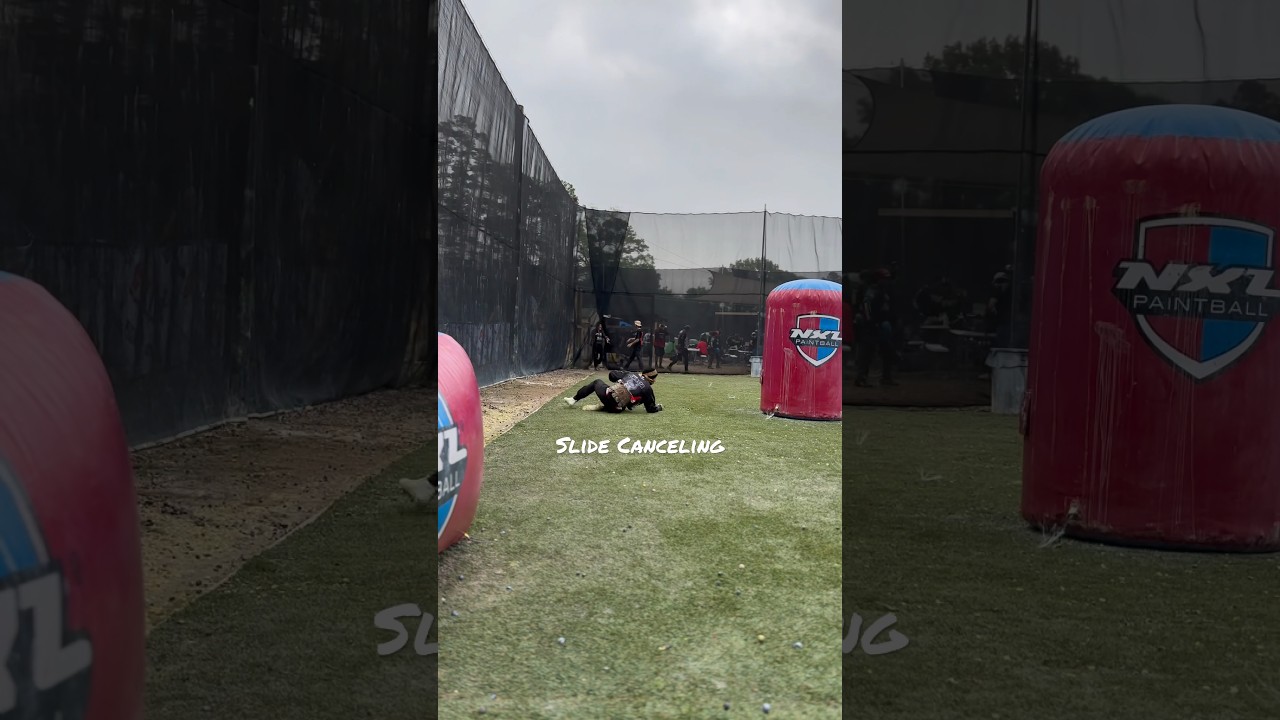 Slide Canceling in Real Life #shorts #paintball