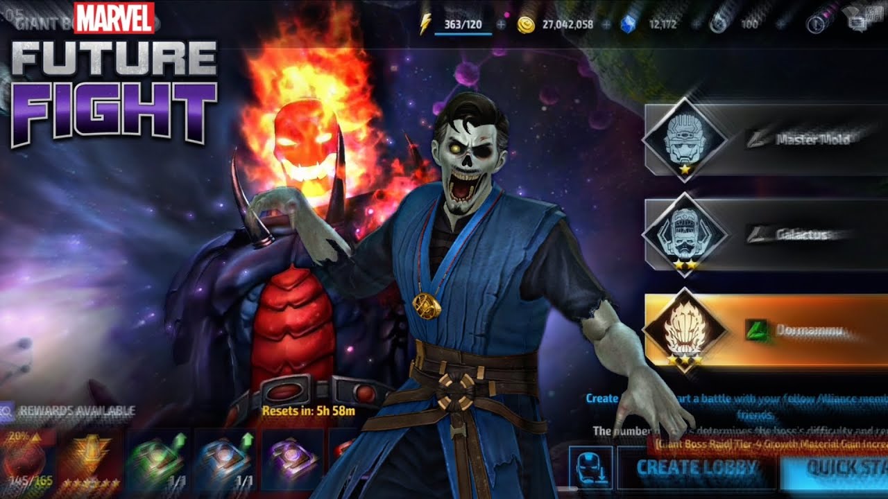 Doctor Strange Uniform Review in Dormamu Giant Boss Raid | Marvel future fight Hindi