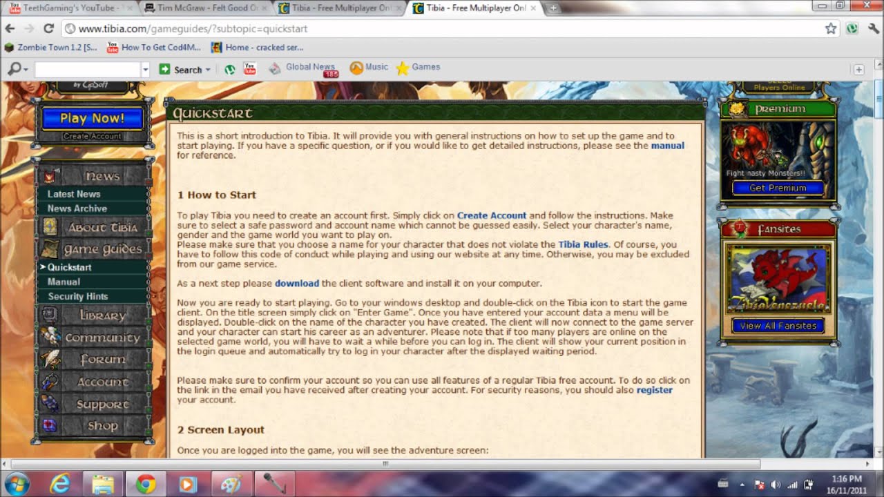 Tibia - Walkthrough Episode 1