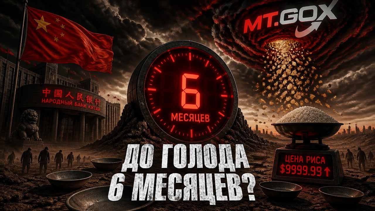 До глобального голода осталось 6 месяцев? Китай сворачивает ликвидность! Mt.Gox сливает BTC
