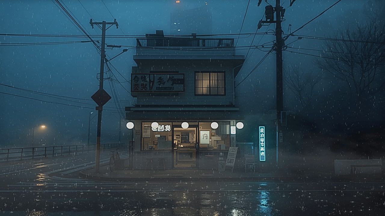 Late Night Nostalgia 🌧️ Rainy 80s Café Lofi in Tokyo