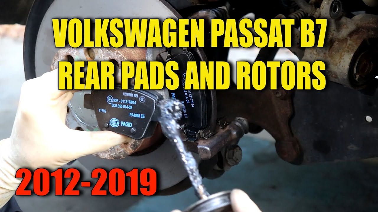 Замена задних тормозных колодок / ротора для VW Passat B7 2012-2019 своими руками (СКИДКА $$$)