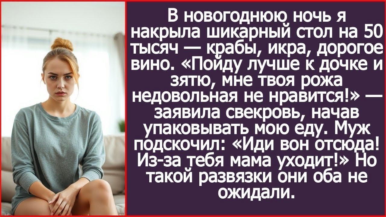 «Иди вон отсюда! Маме твоя рожа не нравится!» Рявкнул муж, когда я закончила готовить на Новый год