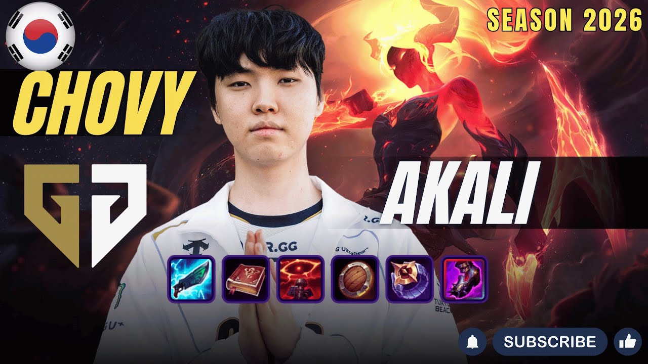 GEN Chovy AKALI vs BRO Fisher ORIANNA Mid - Patch 26.1 KR Ranked | lolrec