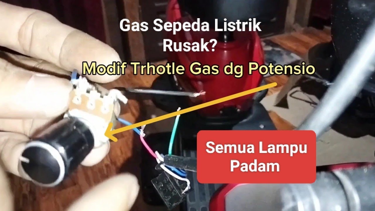 Modif Trhotle Gas Sepeda Listrik Tanpa ic Sensor 49e Saat Darurat