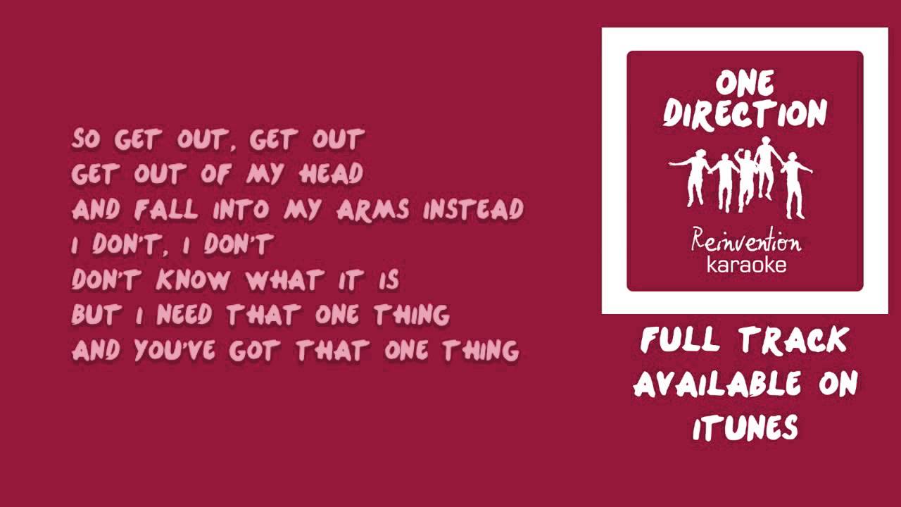 One Direction - One Thing (Reinvention Karaoke Version)