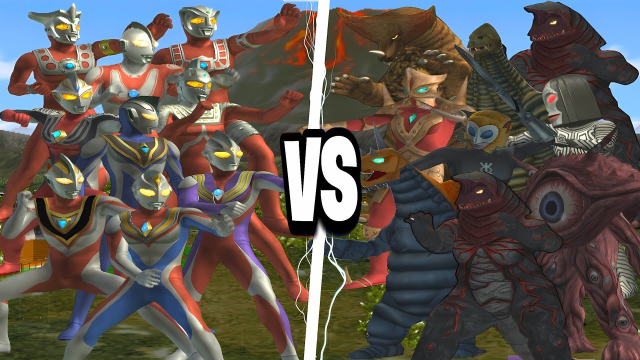 ウルトラマン DYNA VS ULTRAMAN GOLZA, GAIA VS GAN-Q, TIGA VS VAKISHIM, AGUL VS ALIEN MAGMA #ウルトラマン #kaiju 