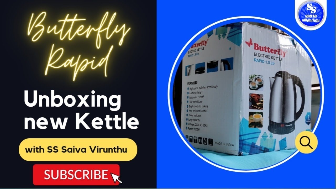 Butterfly Rapid Electric Kettle 1.5 Ltr Unboxing and Review in Tamil