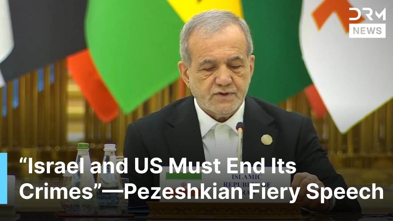 FULL SPEECH: President Pezeshkian Blasts Israel&rsquo;s Middle East Policies at Turkmenistan Forum | AC1B