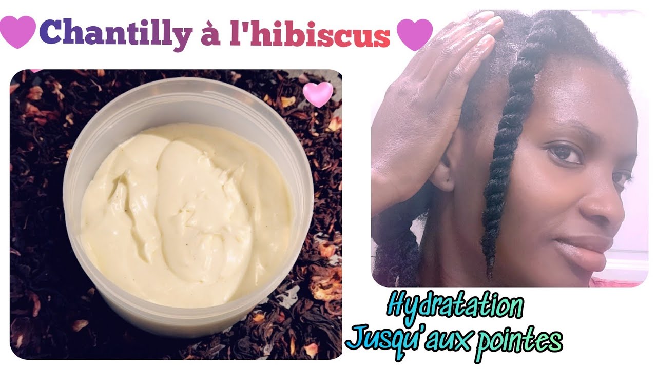 🇨🇮33• Chantilly karité cacao HIBISCUS - HYDRATATION durable des cheveux - cheveux crépus - Valèh Té