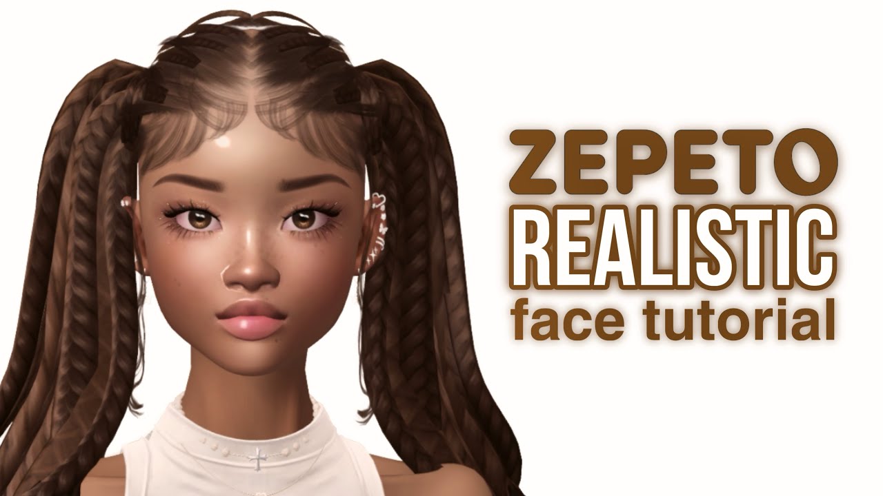 Zepeto realistic face tutorial | dark skin girl | NO CUSTOM PRO
