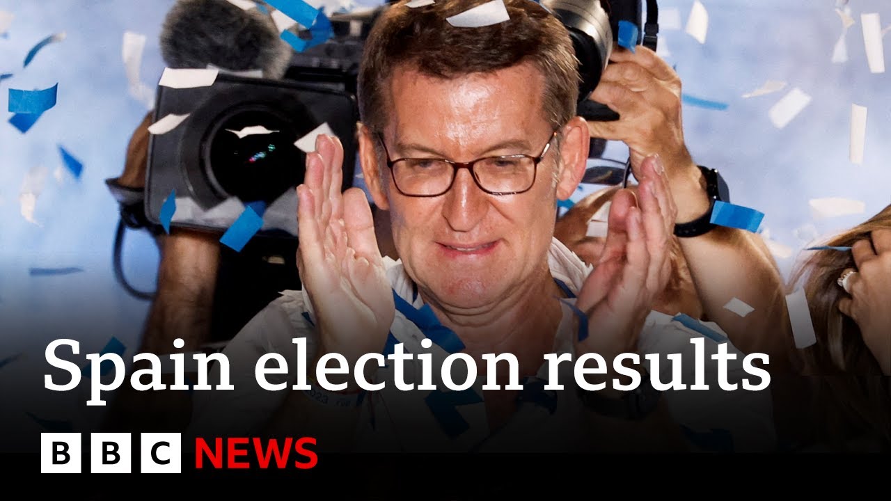 Spain election: Conservatives fall short of all-out victory in polls - BBC News