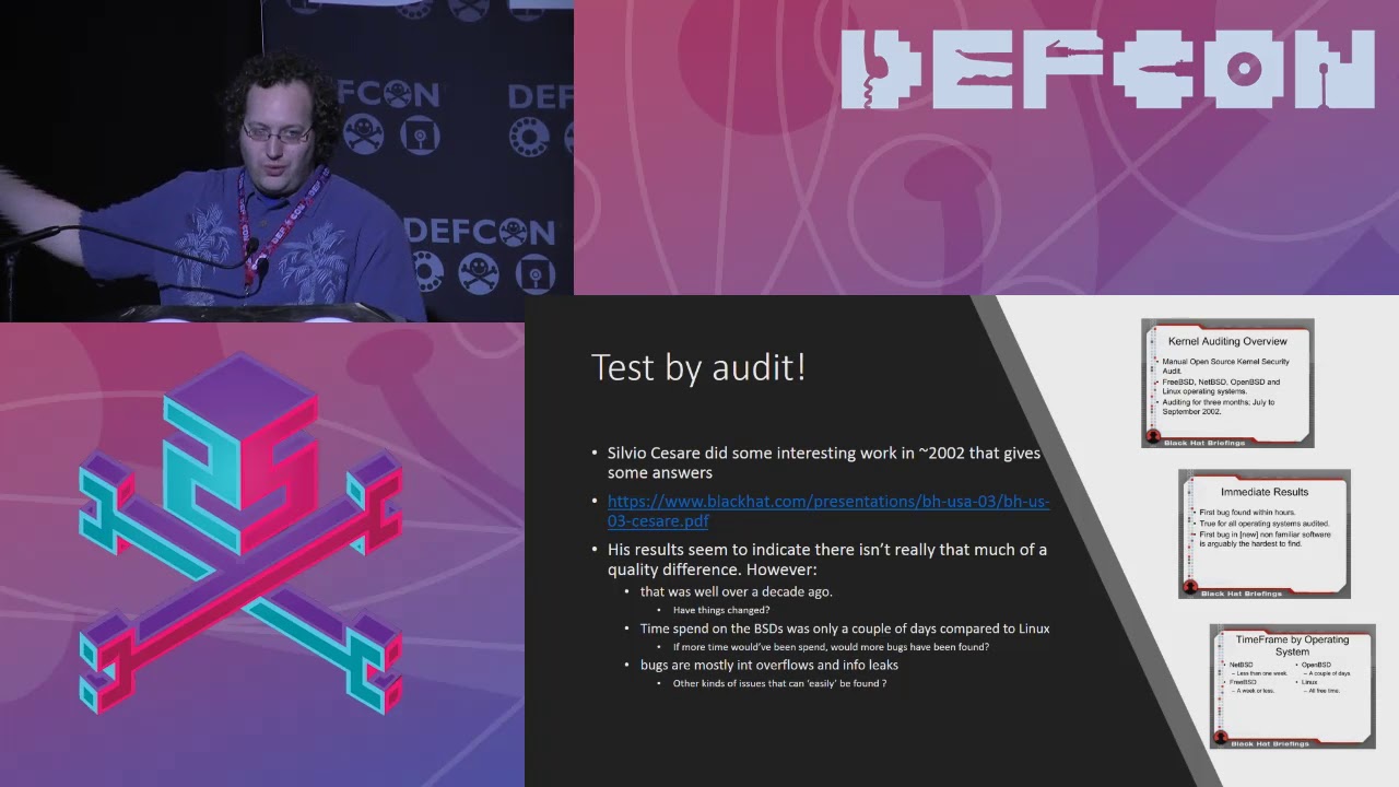 DEF CON 25 - Ilja van Sprundel - Are all BSDs are created equally? A survey of BSD kerne