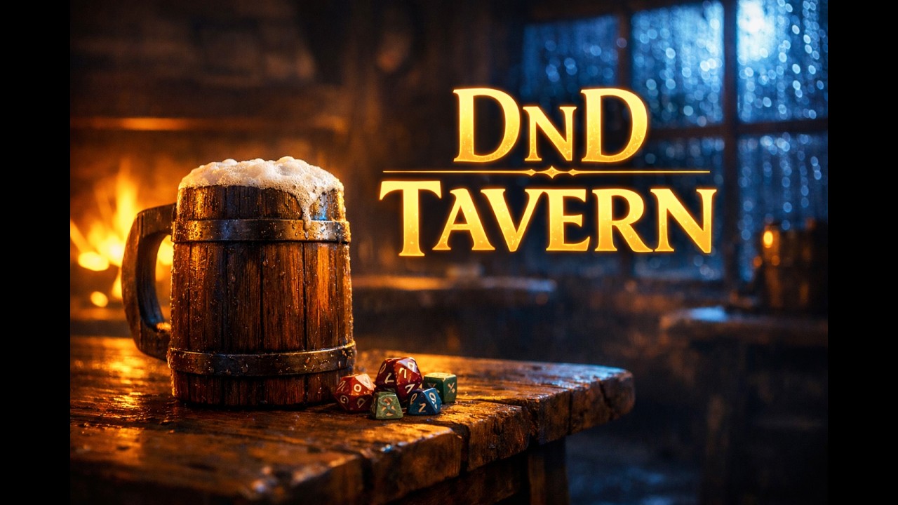 A Quiet Medieval Tavern After the Rain 🍺 Cozy Tavern Music for DnD & Studying (1 Hour)