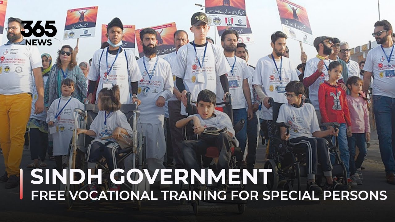 Sindh Government: Free vocational training program for special persons | 365 News
