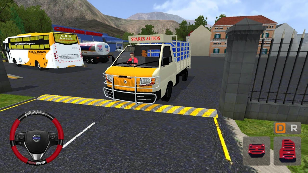 Ashok Leyland Dost 😱 Over Load Off-Road Speed Breaker -Indian Traffic Bus simulator Indonesia BUSSID