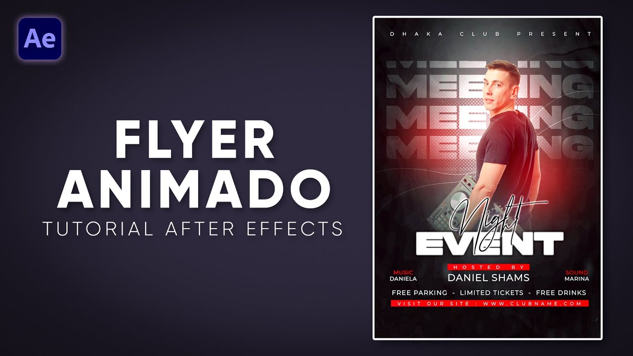 Como CRIAR UM FLYER ANIMADO RÁPIDO E FÁCIL no After Effects | Tutorial