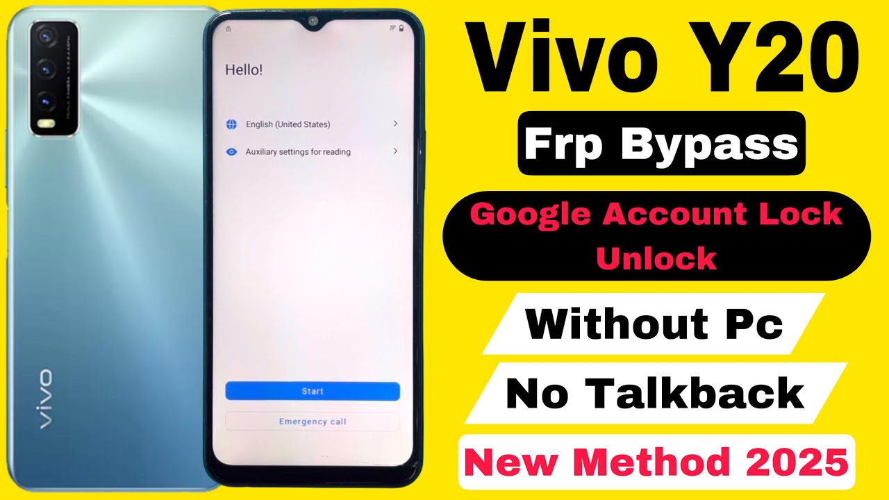 Vivo Y20 Frp Bypass | Without Pc No Talkback | Vivo Google Account Lock Unlock New Method 2025