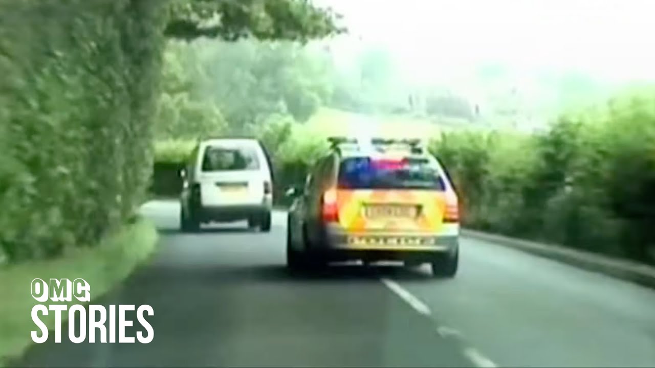 Police Face Risky Chase Down British Country Roads