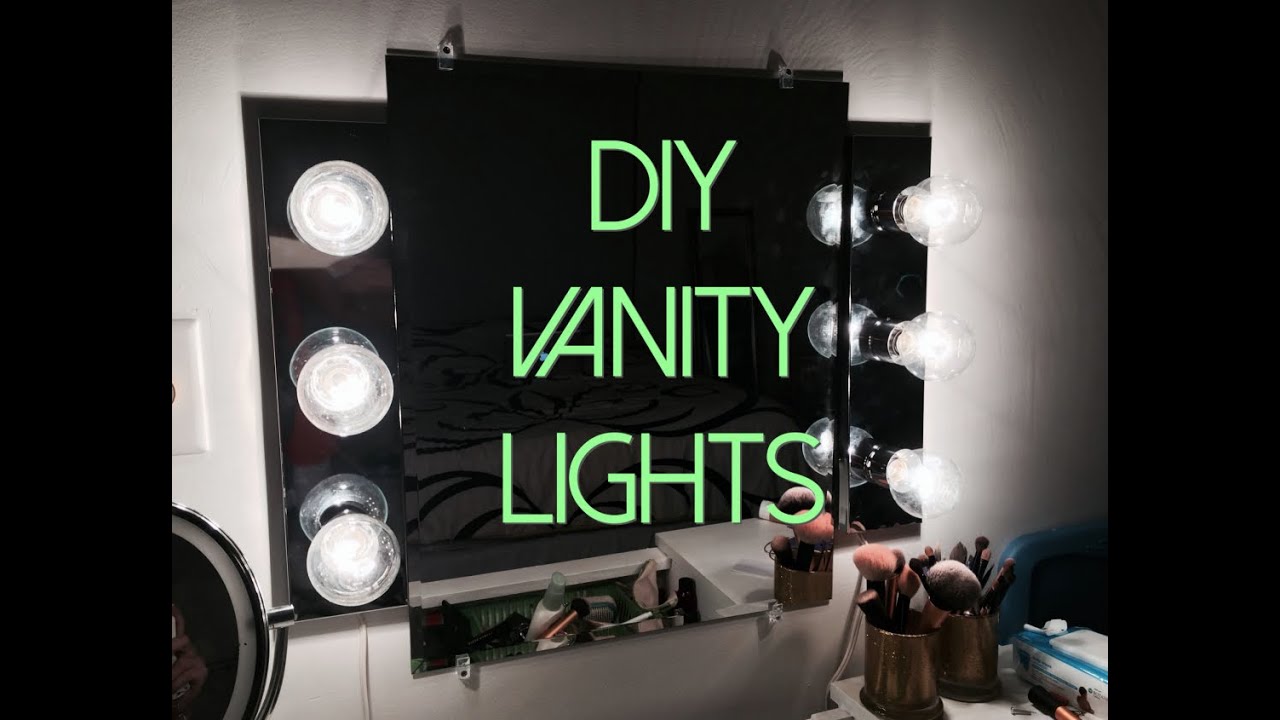 DIY HOLLYWOOD VANITY LIGHTS SETUP UNDER $100