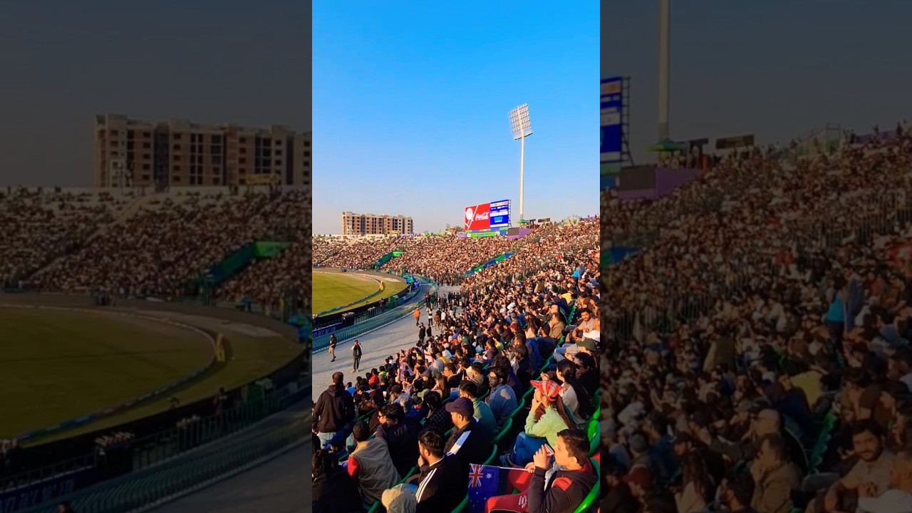 No Pakistan match but Housefull omg amazing crowd Lahore Gaddafi cricket stadium Aus vs Eng Lahore