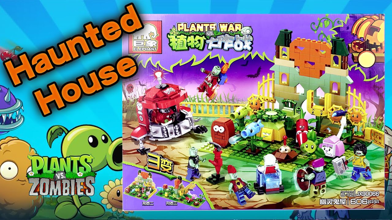 Lego Plants vs  Zombies Haunted House Unbox & Speed Build  Unofficial Lego