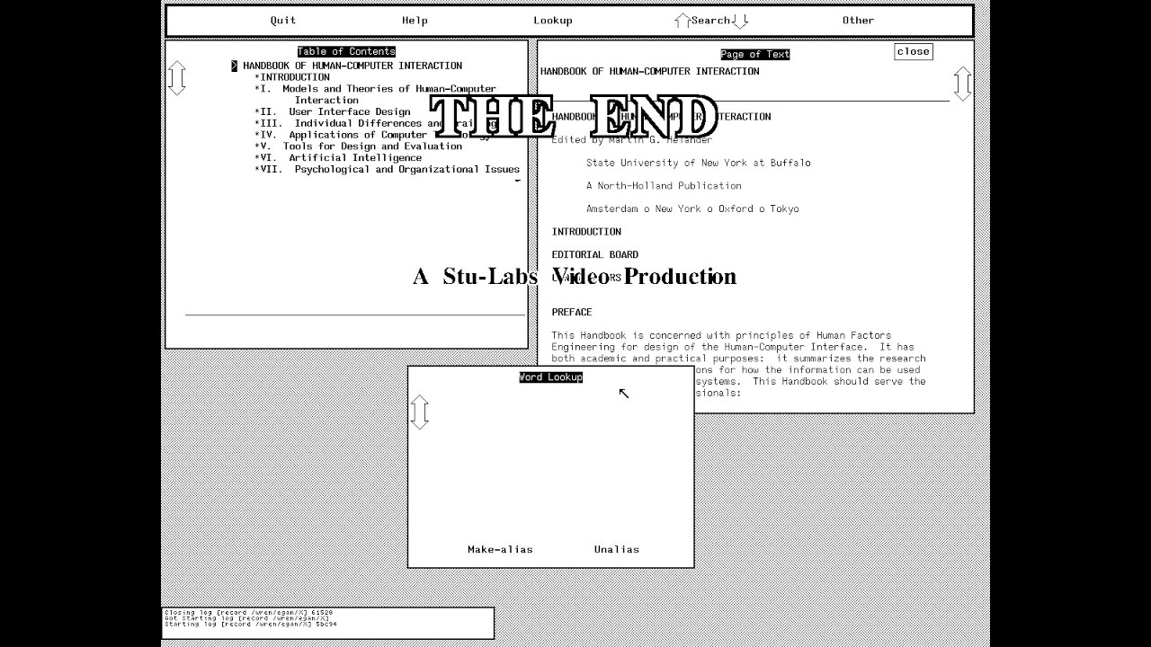 Bellcore $HOME MOVIE system - demonstration video - 17 April 1991