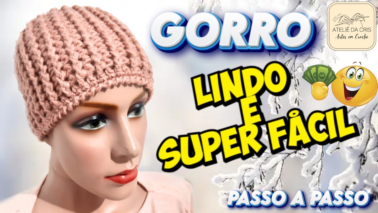 ✅ GORRO DE CROCHÊ - MUITO LINDO   |   SUPER FÁCIL DE FAZER - PASSO A PASSO