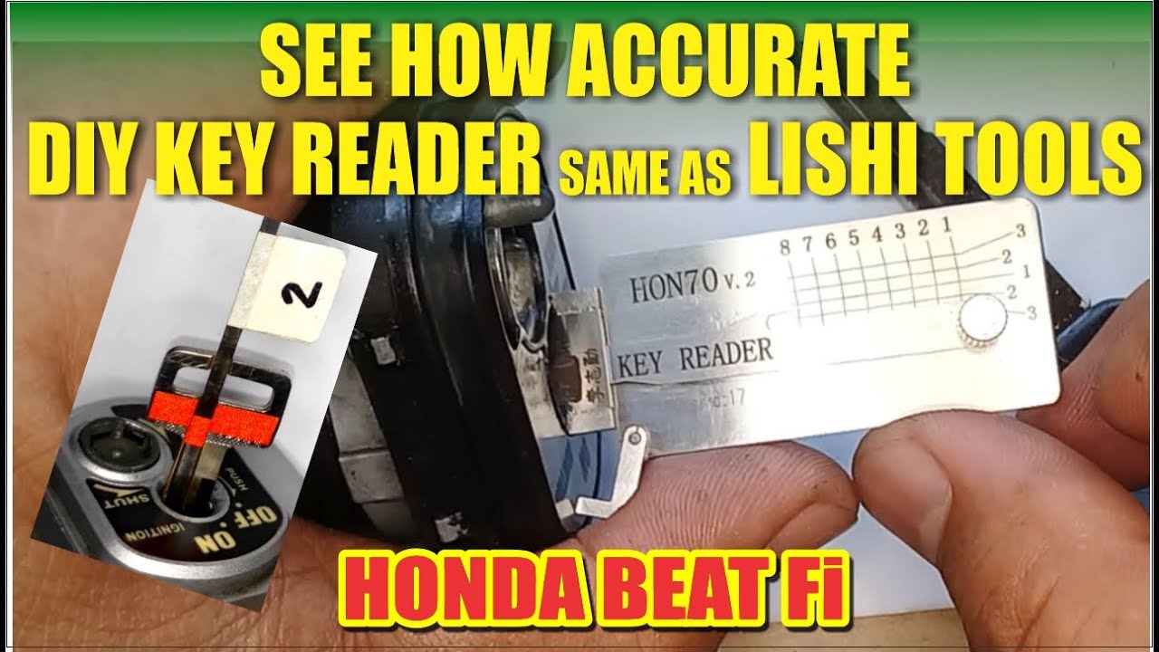 DIY KEY READER, ACCURATE AS LISHI TOOL.. DECODING HONDA BEAT Fi NEW GEN.