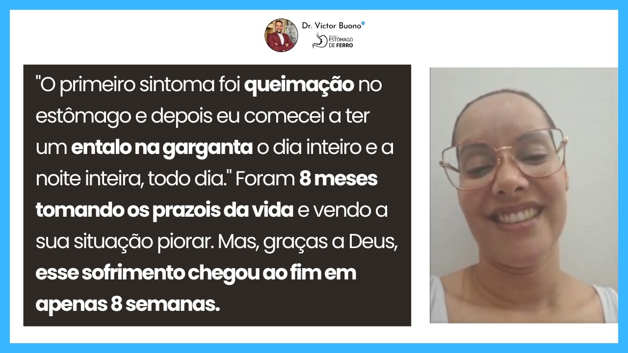 Carolina ficou 8 meses tomando vários remédios para refluxo e os sintomas só pioraram