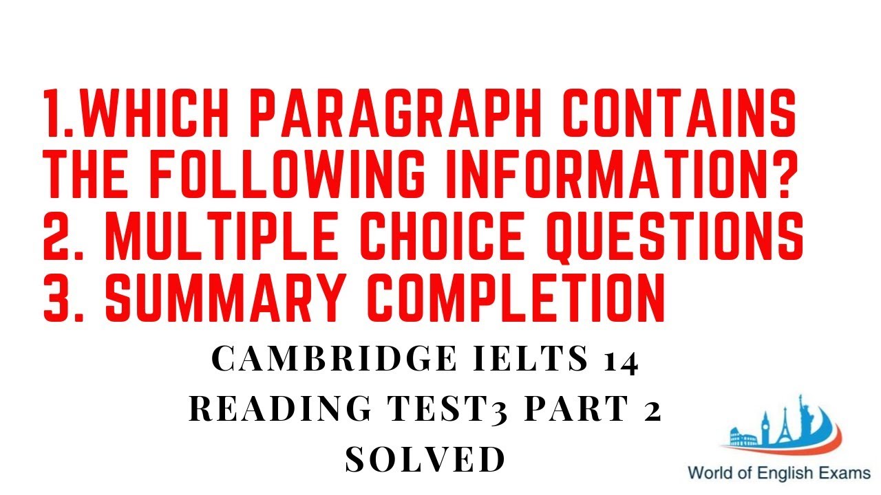 Cambridge Ielts 14 Academic Reading TEST 3 PART 2 Solved