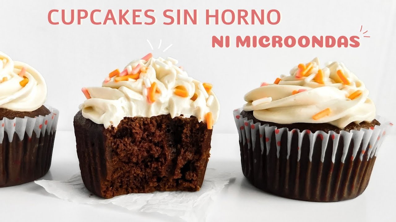 COMO HACER CUPCAKES SIN HORNEAR 😱😍 | CUPCAKES SIN HORNO Y SIN MICROONDAS 😋 | CUPCAKES DE CHOCOLATE 🍫