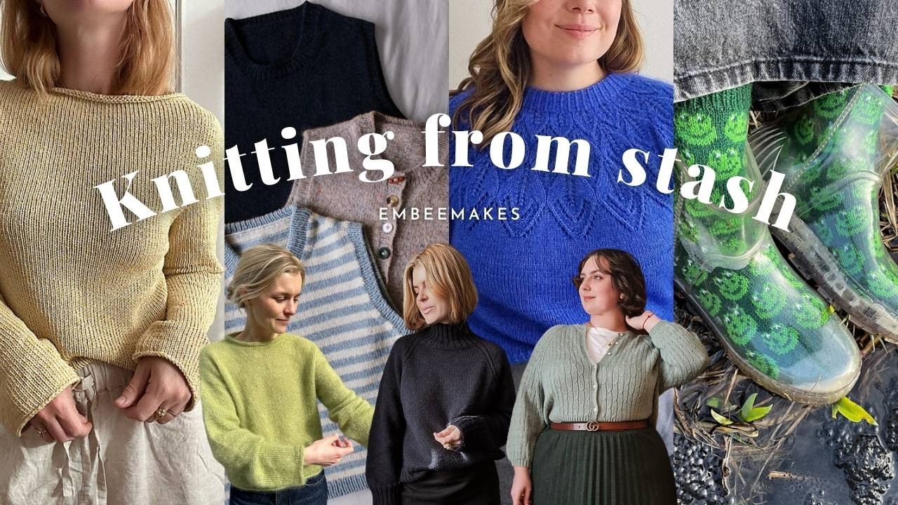 Knitting plans from stash yarn  | 10 knitting patterns | Embeemakes