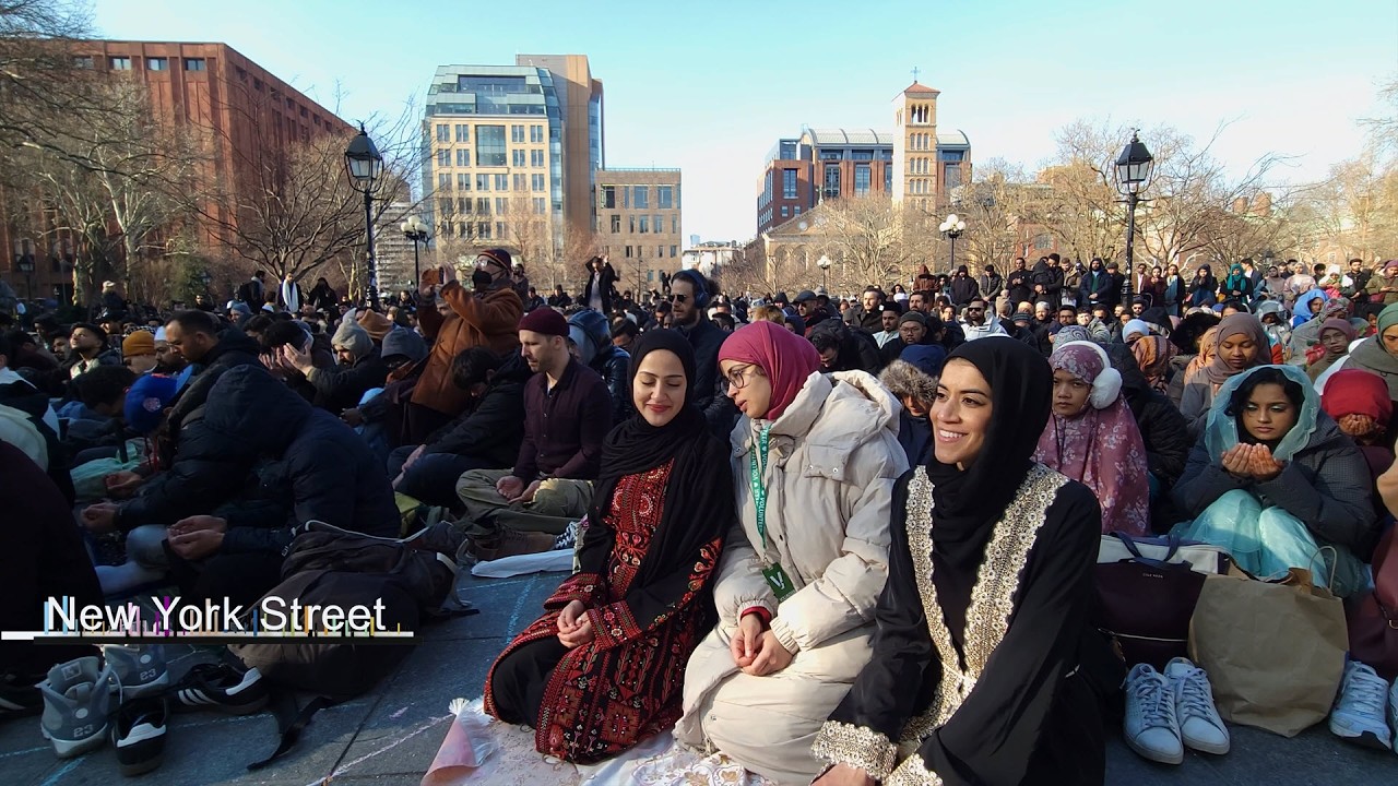 Eid al-Fitr Prayer at Washington Square Park NYC March 20 2026