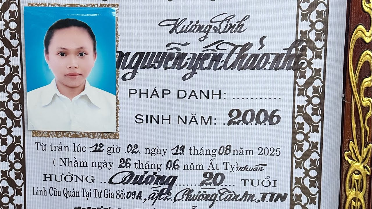 Lễ Tang Em Nguyễn  Yến Thảo Nhi 20T(Cty mai táng tân an)