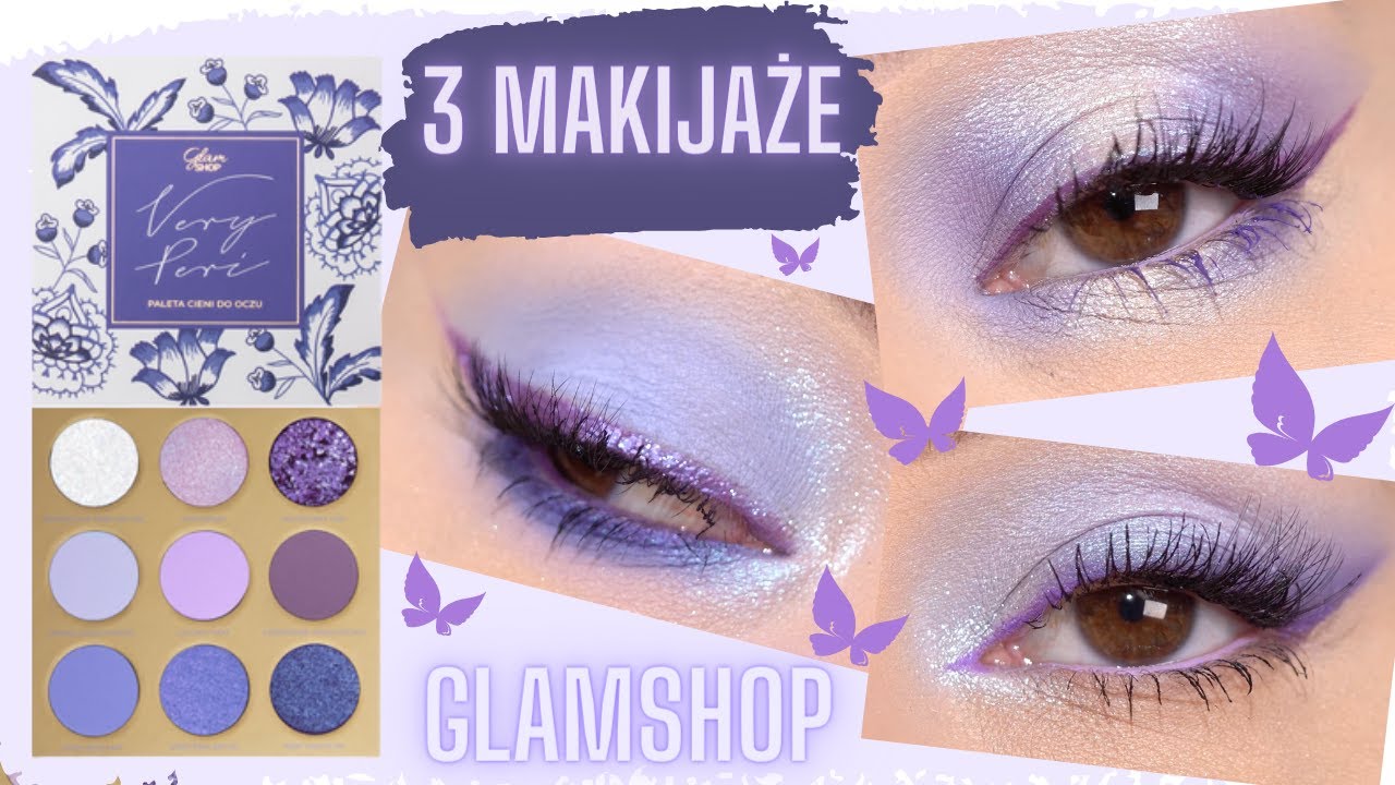 💜 VERY PERI 💜 || 3 makijaże w CHŁODNYCH odcieniach fioletu || GLAMSHOP
