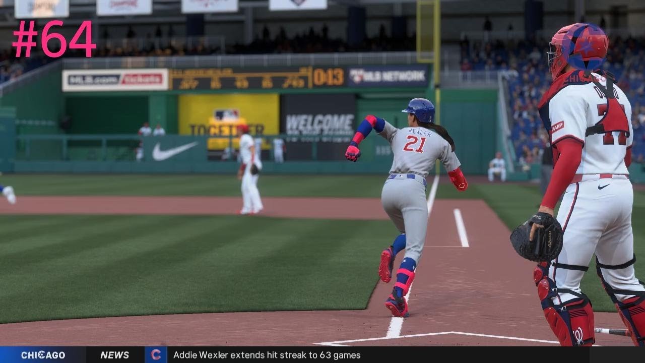 MLB The Show 25_2033 MLB Season Cubs @ Nationals Addie Wexler Hit Streak #64